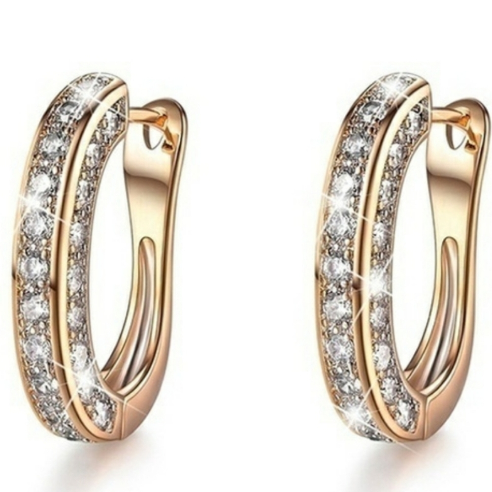 2/$25 Rhinestone Elegant hoops